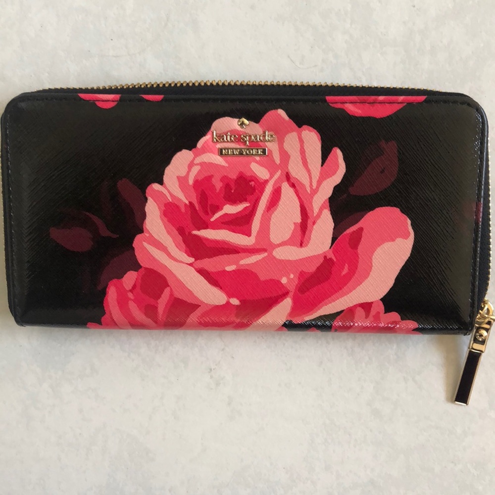 Kate Spade black and rose wallet